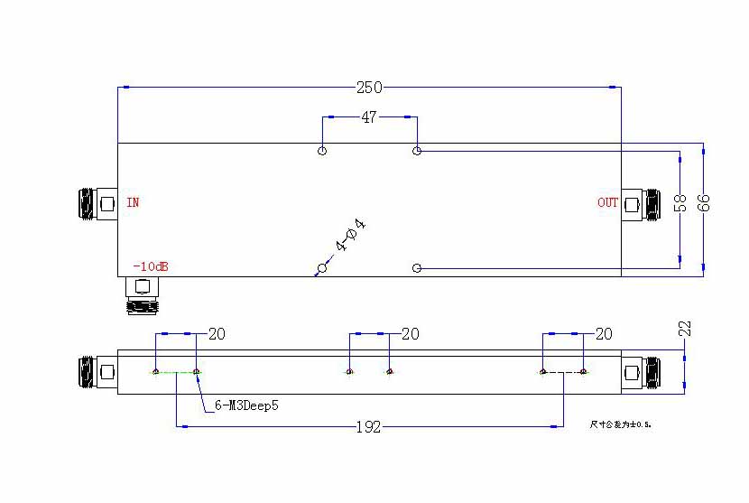 100W Cavity Directional Coupler 70-500MHz Ultra-wideband Microuwave Directional Coupler N-Female Directional Coupler (7)