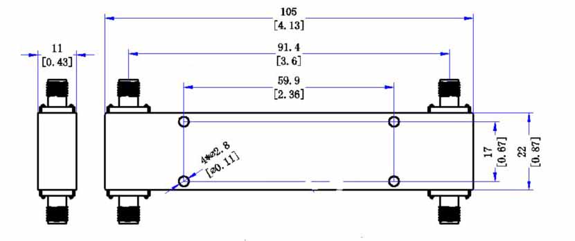 698MHz-2700MHz 90 Degree 3dB Hybrid Coupler (4)