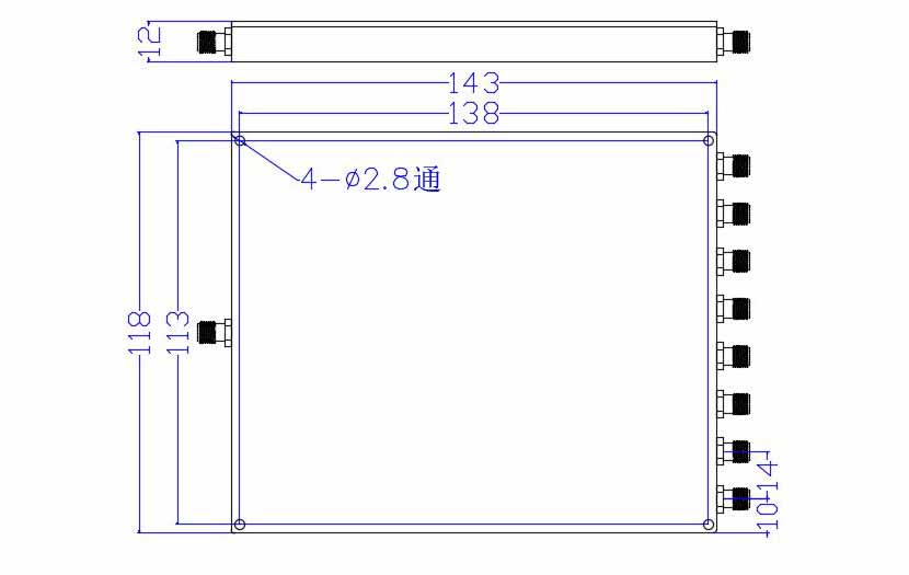 RF 2 4 8 way 500-8000MHz microstrip wilkinson power splitterdivider with SMA-Female (11)